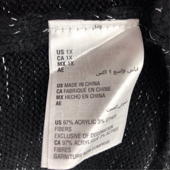 KAREN Scott Festive Holiday Christmas Santa Sweater NWT Sz 1X - Picture 9 of 10
